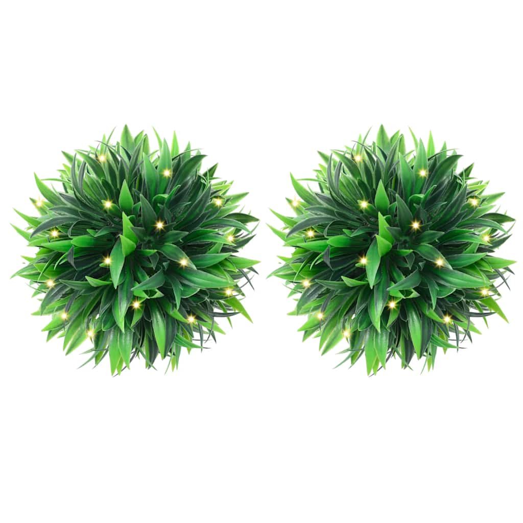 vidaXL Sztuczne kule bukszpanowe z diodami LED 2 szt. Zielone 30 cm