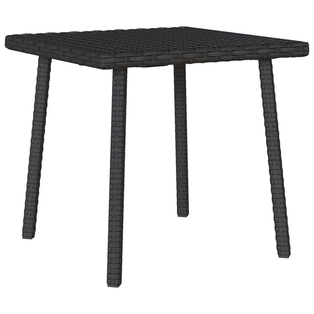 vidaXL Stolik kawowy ogrodowy prostokątny czarny 40x40x37cm polirattan