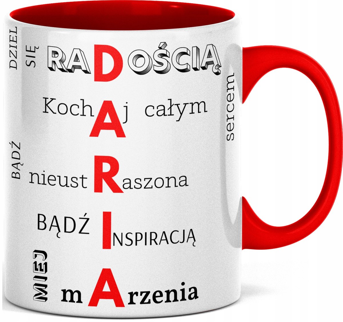 FOTO Kubek imieniem napisem nadrukiem ZDJĘCIEM DLA DARII IMIĘ DARIA