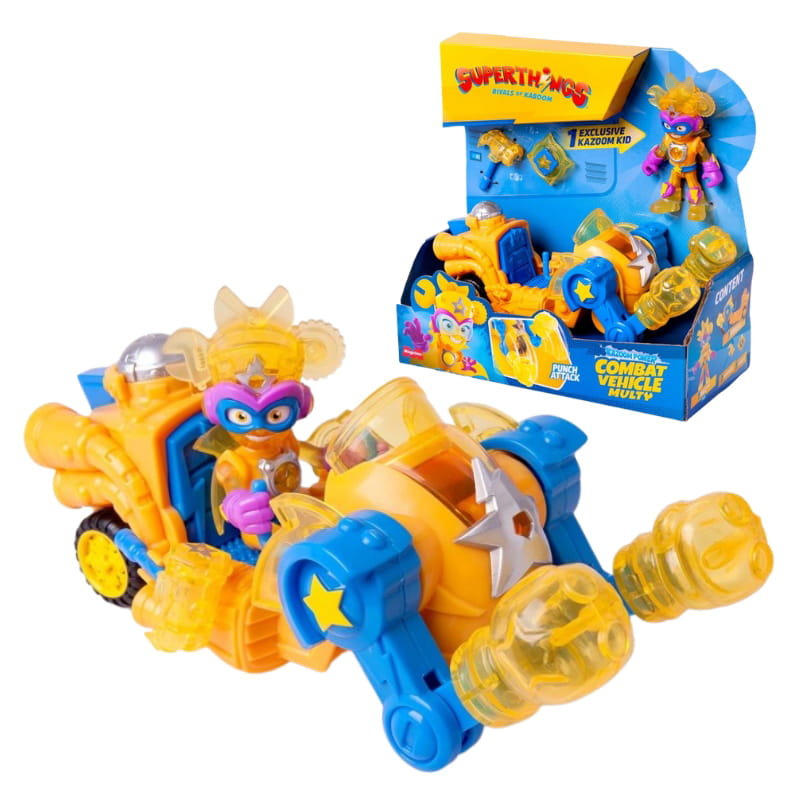 Super Things Kazoom Power Zestaw Pojazd Bojowy + Figurka Kid Multy