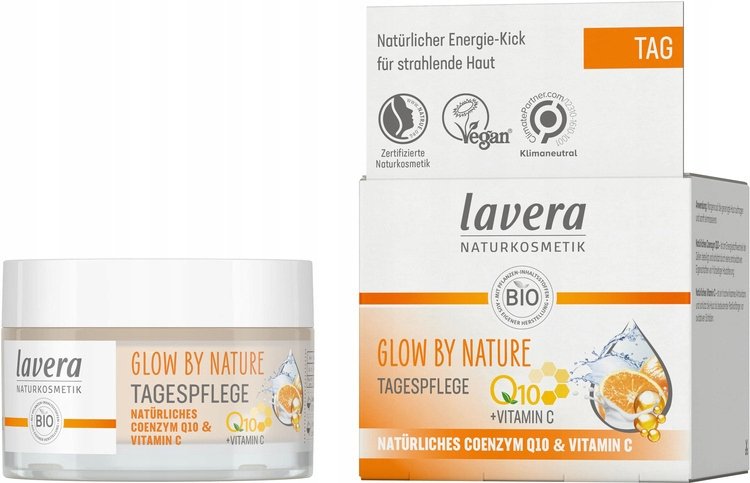 LAVERA GLOW BY NATURE Krem na dzień z koenzymem Q10 i witaminą C