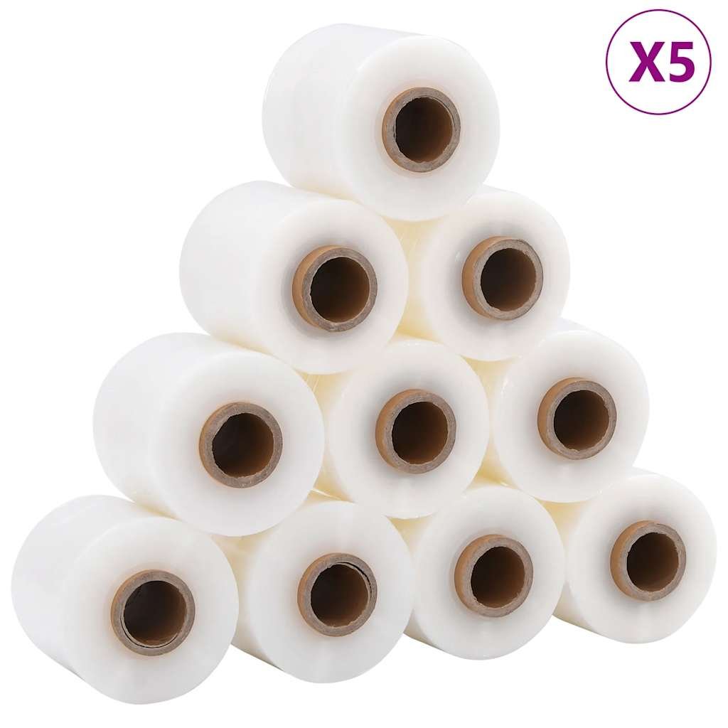 vidaXL Folie stretch 50 szt. Przezroczyste 23 µm 10 cm x 150 m