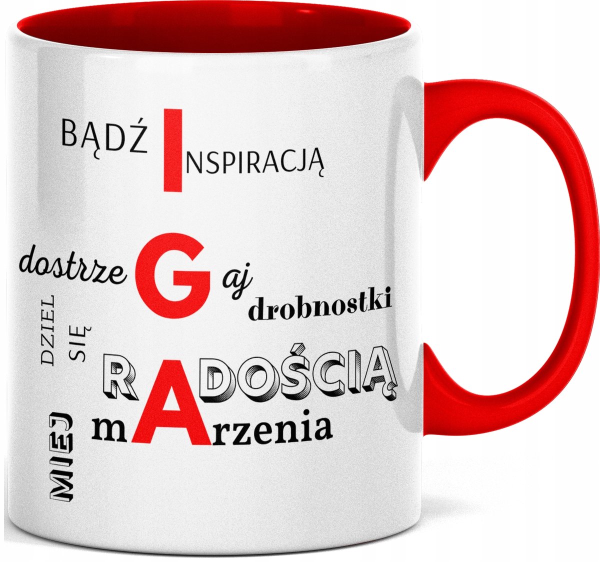 FOTO Kubek imieniem napisem nadrukiem ZDJĘCIEM DLA IGI IMIĘ IGA