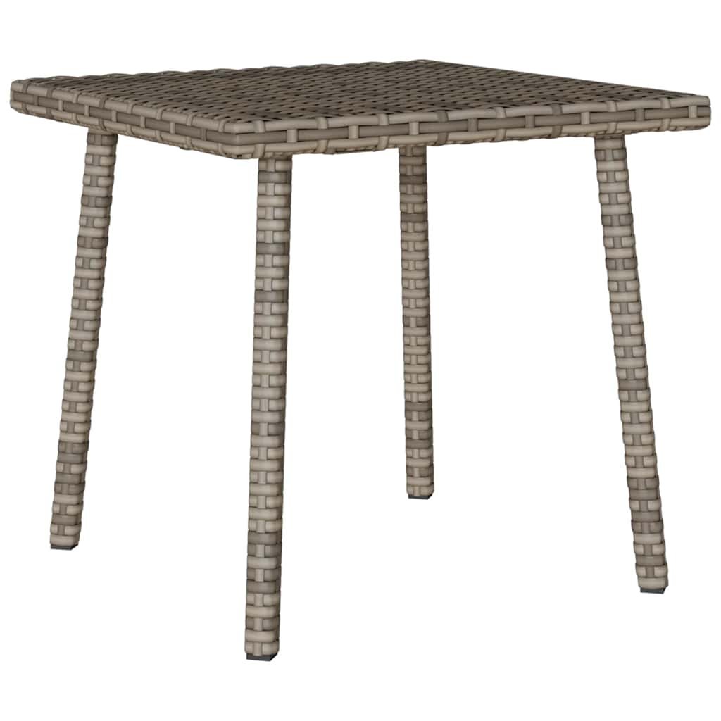 vidaXL Stolik kawowy ogrodowy prostokątny szary 40x40x37 cm polirattan