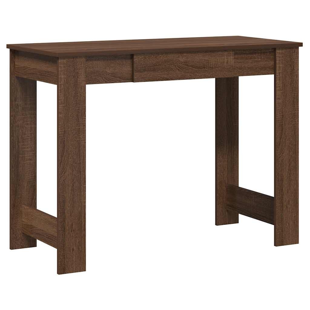 vidaXL Biurko, brązowy dąb, 100x45x75 cm, materiał drewnopochodny