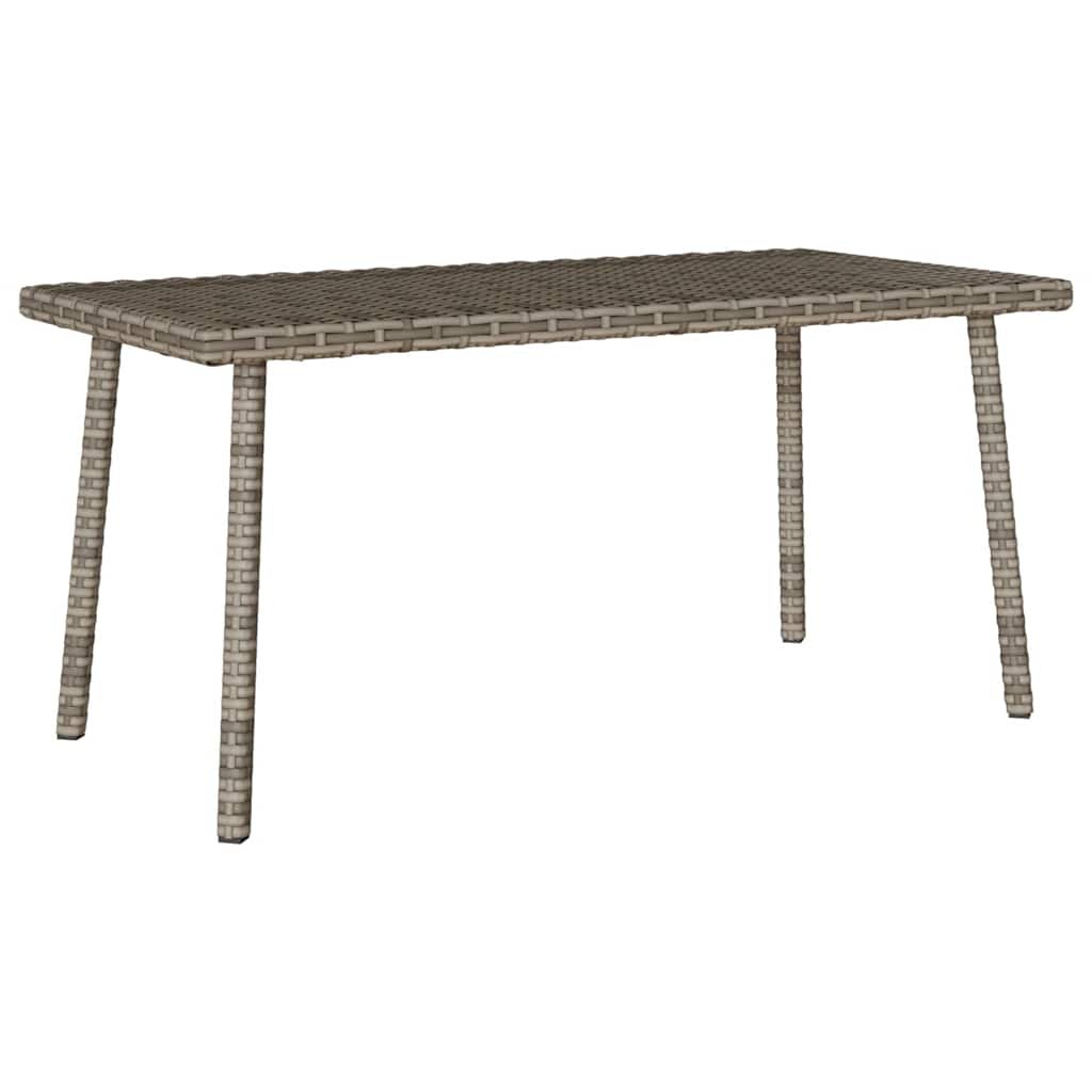 vidaXL Stolik kawowy ogrodowy prostokątny szary 80x40x37 cm polirattan