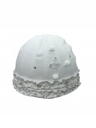 Czapka dziecięca wiosenna Doll UV biała 49