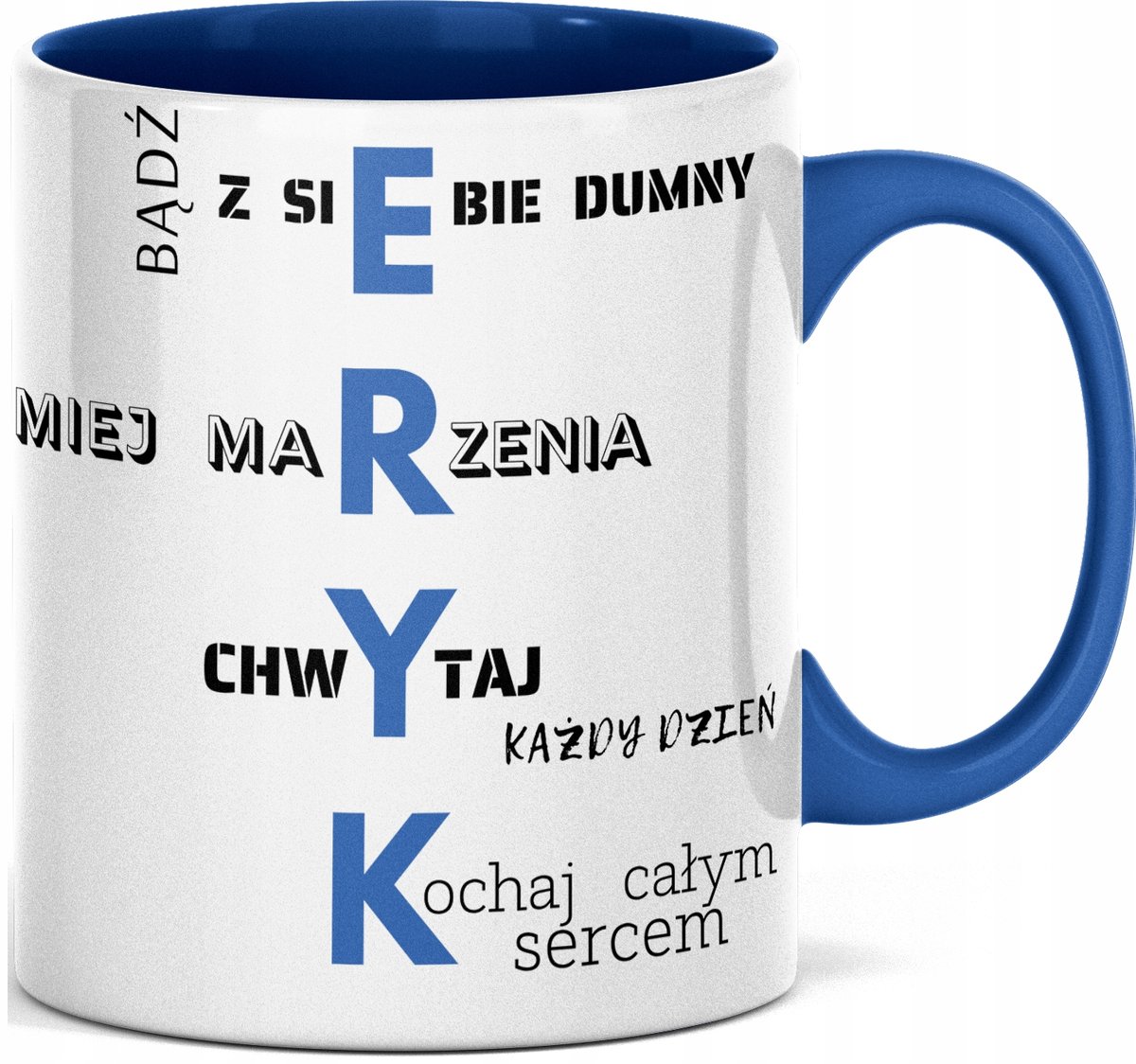 FOTO Kubek imieniem napisem nadrukiem ZDJĘCIEM DLA ERYKA IMIĘ ERYK