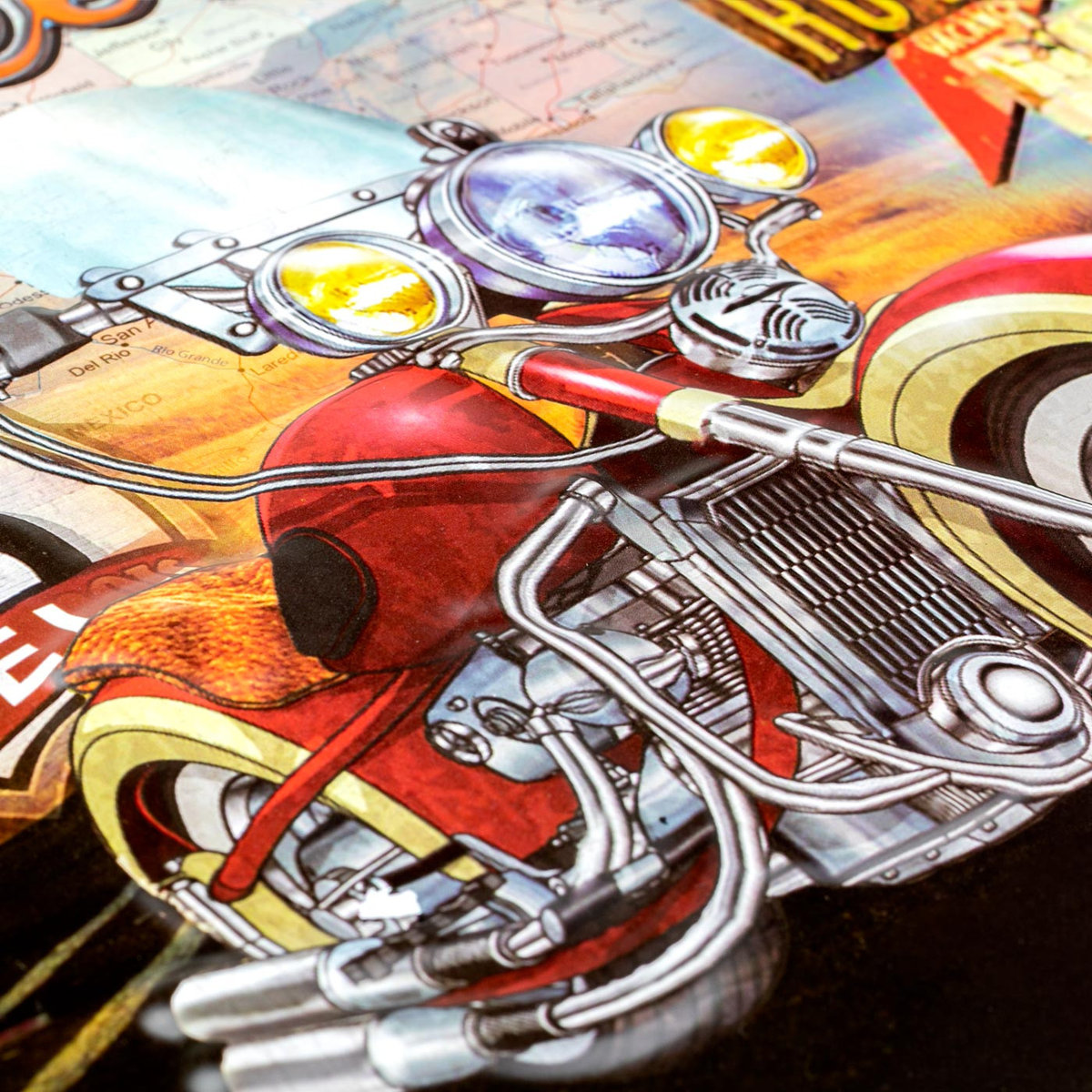 Szyld 3D ROUTE 66 FREEDOM 38x38, Magia Świąt zaczyna się u nas