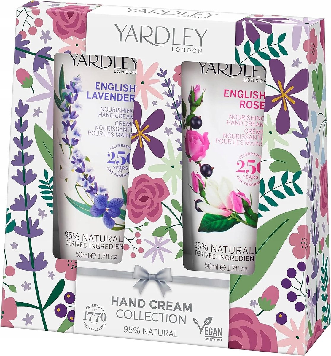 YARDLEY kremy do rąk lawenda róża 2x50ml PREZENT