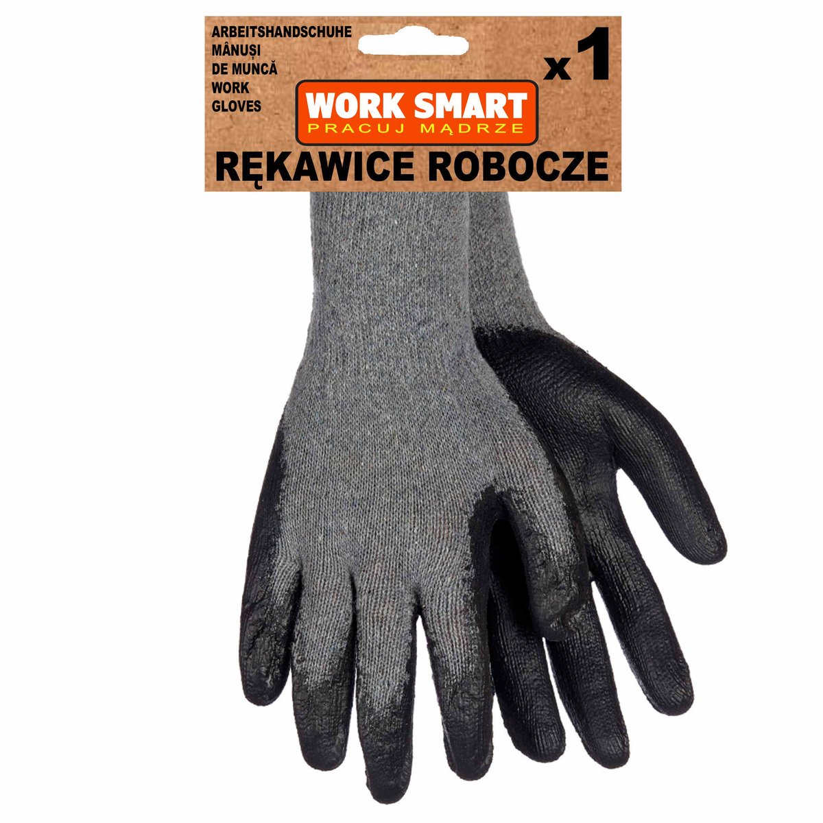 Rękawiczki robocze ONYX EcoDrago VERKEN szare rozmiar XL budowlane szare VERKEN