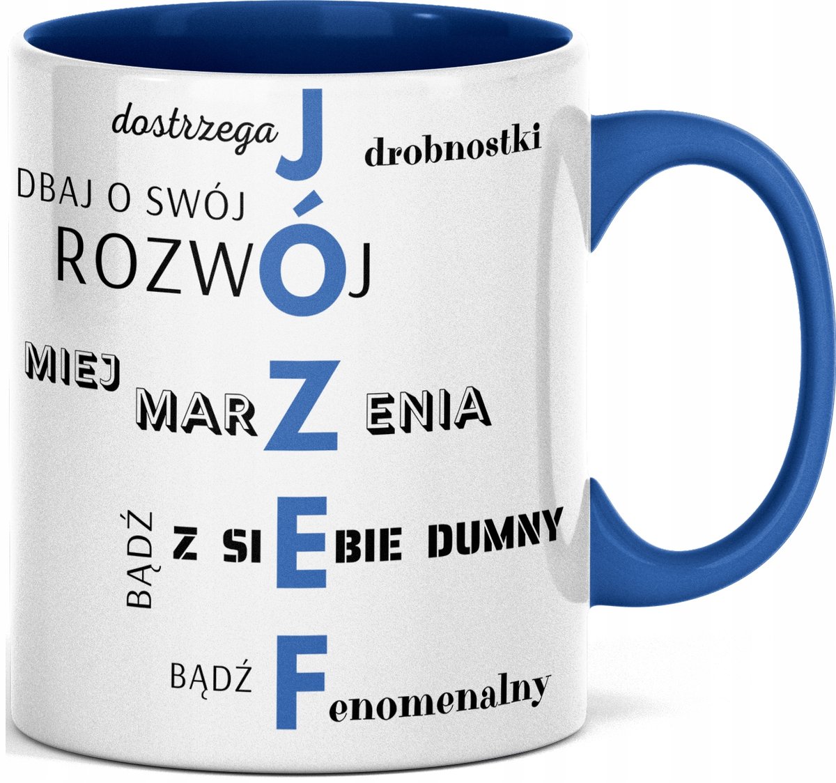 FOTO Kubek imieniem napisem nadrukiem ZDJĘCIEM DLA JÓZEFA IMIĘ JÓZEF