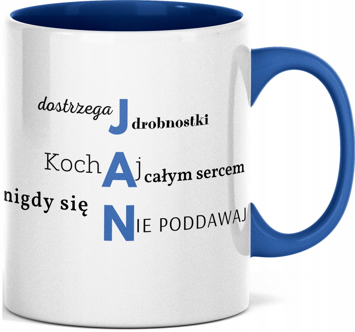 FOTO Kubek imieniem napisem nadrukiem ZDJĘCIEM DLA JANA IMIĘ JAN
