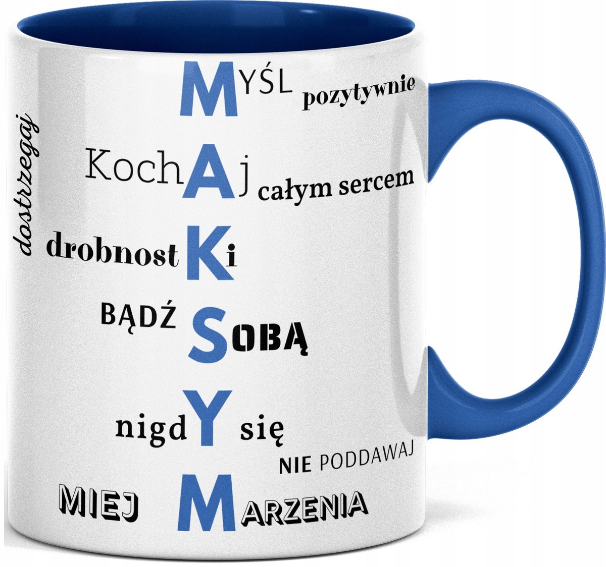 FOTO Kubek imieniem napisem nadrukiem ZDJĘCIEM DLA MAKSYMA IMIĘ MAKSYM