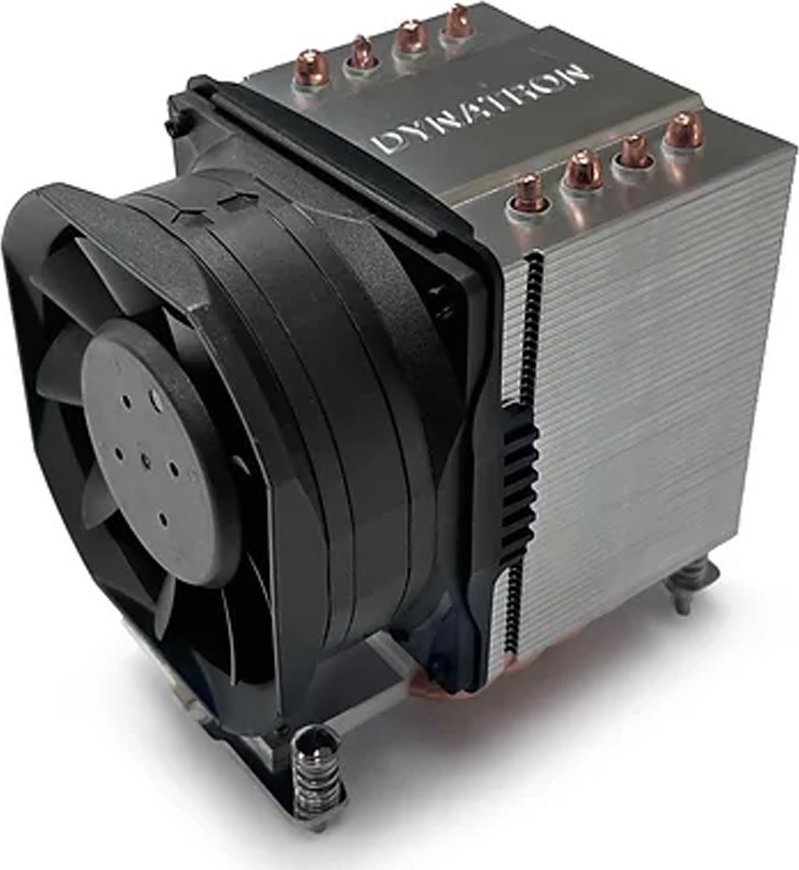 Chłodzenie CPU Dynatron DYNATRON A56 AMD AM4 AM5 Kuehler 3U mit Heat Pipes in Kontakt mit CPU Kuehlrippen aus Aluminium Aktiv mit PWM und bis zu 170W TDP