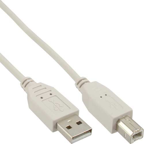 Kabel USB InLine USB-A - USB-B 0.5 m Biały 34505H