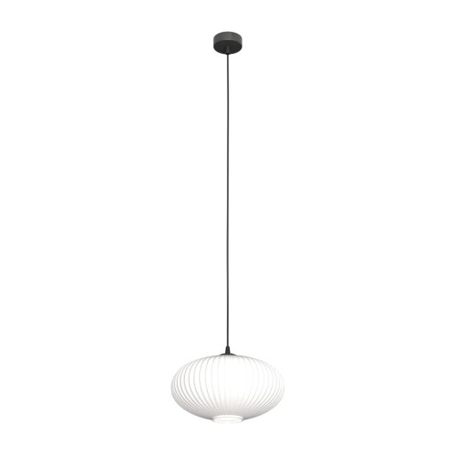 Coco lampa wisząca 1xE27 czarna/opal 1376/1