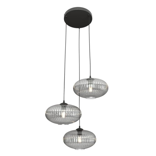 Coco lampa wisząca 3xE27 czarna/grafit 1377/3PREM