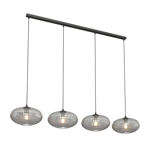 Coco lampa wisząca 4xE27 czarna/grafit 1377/4
