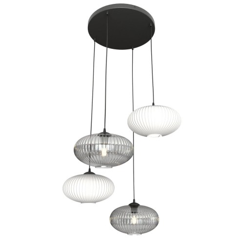 Coco lampa wisząca 4xE27 czarna/mix 1378/4PREM