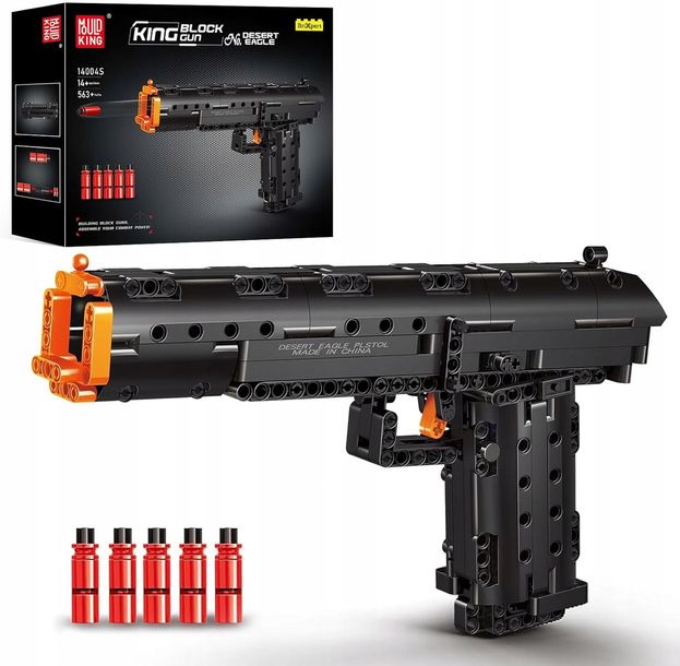 Pistolet Zestaw Klocki Konstrukcyjne Mould King 14004 Technic Desert Eagle