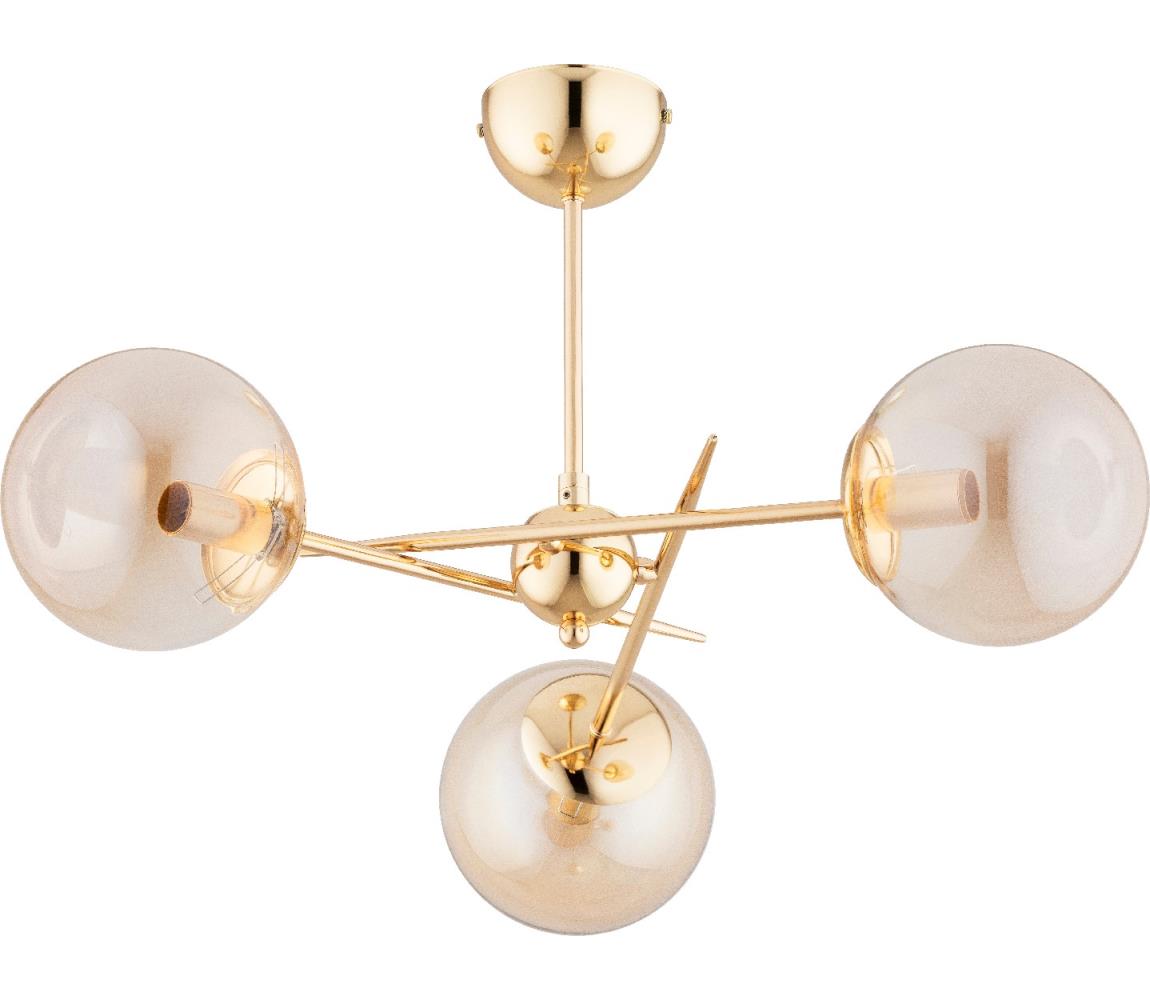 Żyrandol natynkowy PRIMERY 3xE14/10W/230V złoty