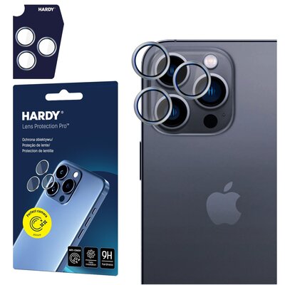 Szkło hartowane na obiektyw 3MK Hardy Lens Protection Pro do Apple iPhone 16 Pro/16 Pro Max Srebrny