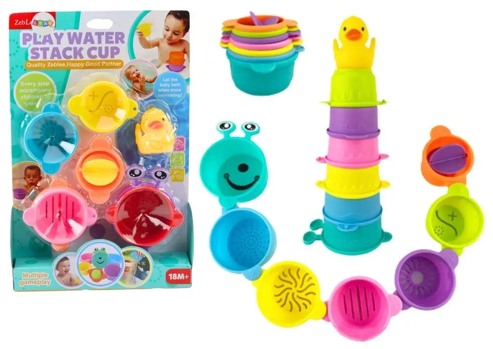 Zabawki do kąpieli Kubeczki 8el - Leantoys