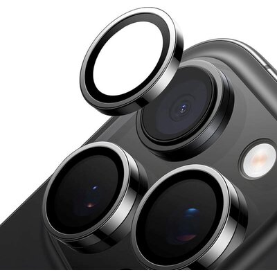 Szkło hartowane na obiektyw TORRAS LensGuard do Apple iPhone 16 Pro Czarny