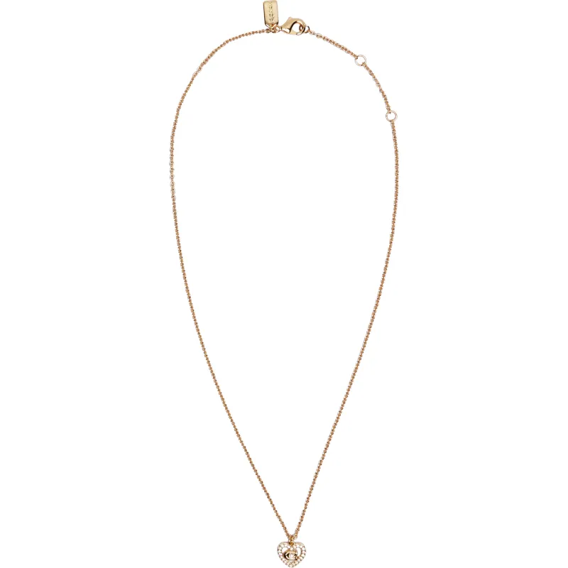 Coach Naszyjnik Signature C Pavé Heart