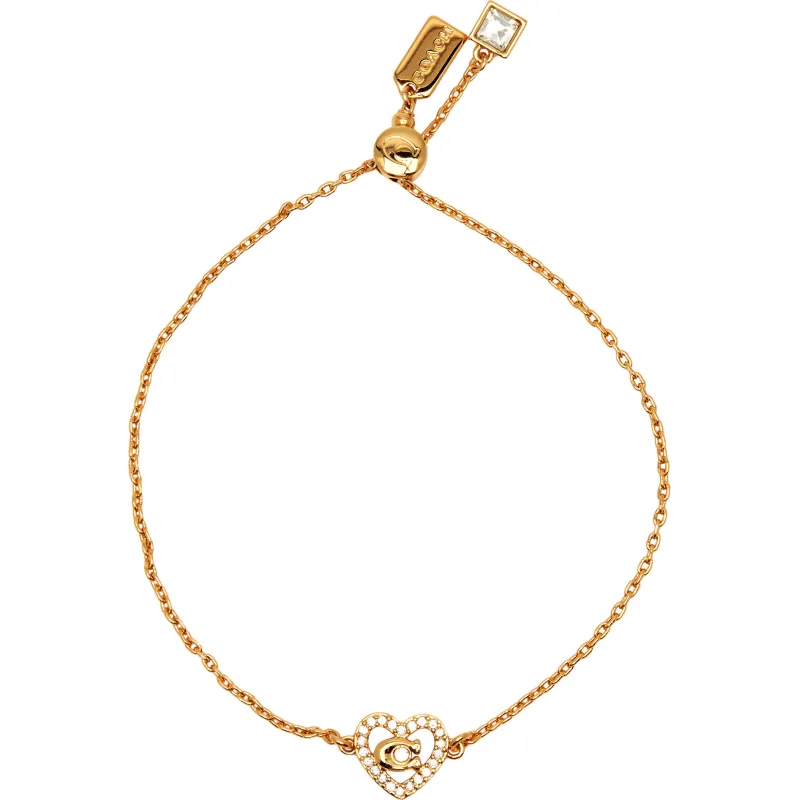 Coach Bransoletka Pave Heart Slider