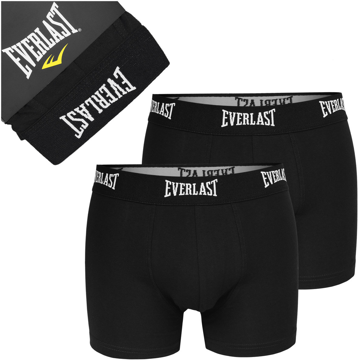 Everlast Bokserki Męskie Bawełniane Czarne 2 sztuki Rozmiar M