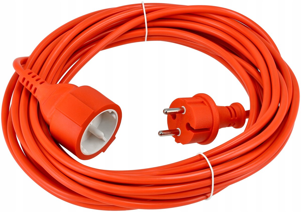 Przedłużacz 10m Ogrodowy Do Kosiarki Budowlany Długi 230V 2x1mm2 13A 2000W