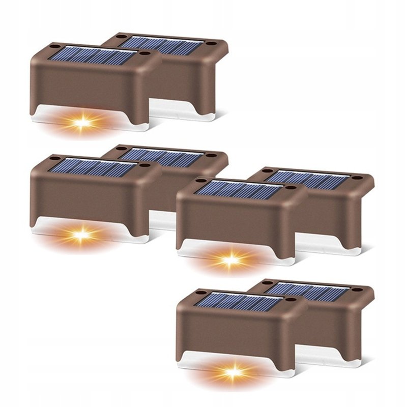 Lampa Solarna Narożna Panel 8 SZT LED Do Ogrodu Czujnik Zmierzchu