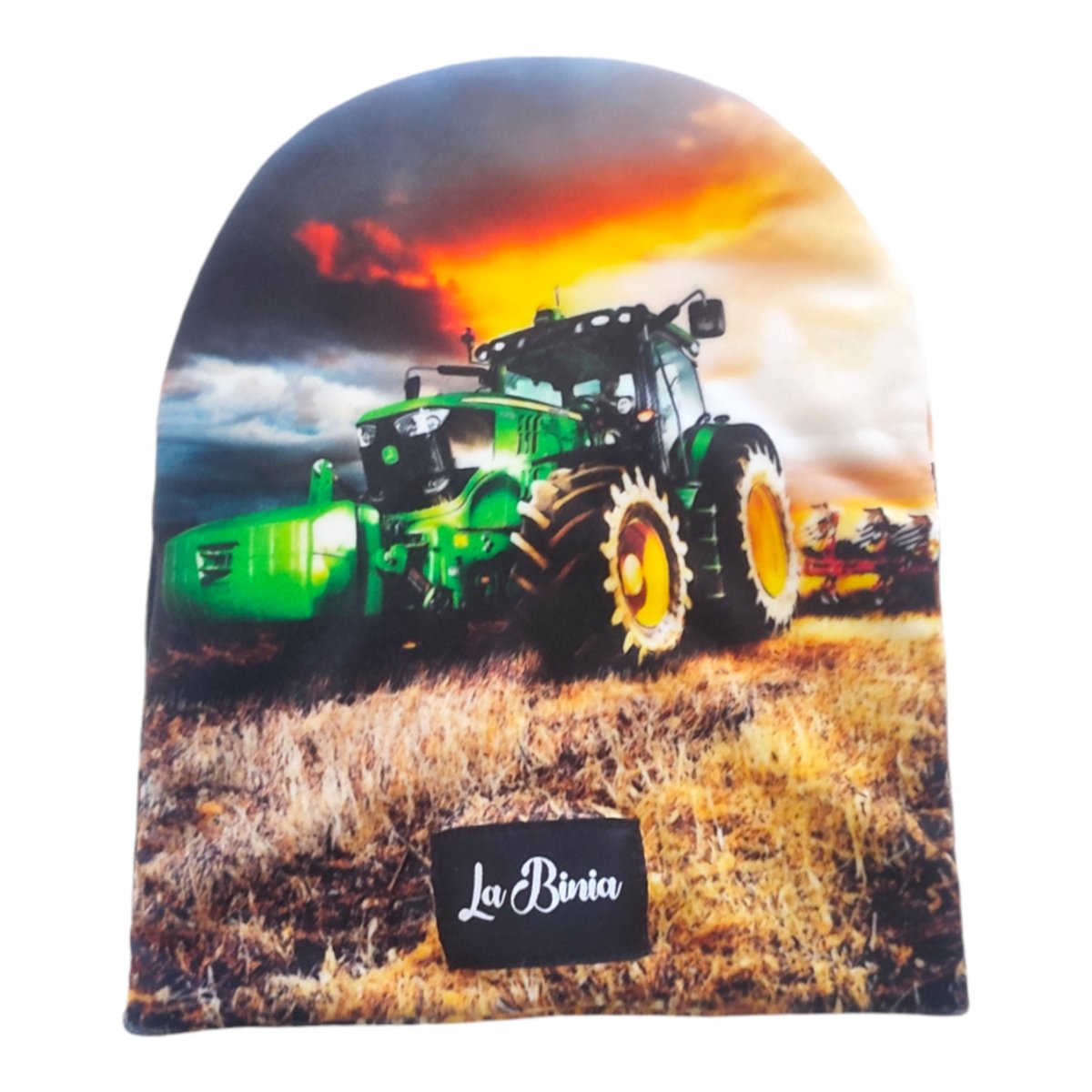 Czapka welurowa TRAKTOR ZIELONY LA BINIA