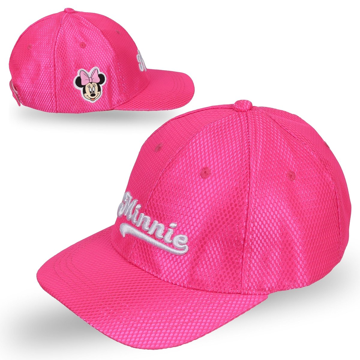 DISNEY Myszka Minnie dziewczęca, różowa czapka z daszkiem dla dzieczynki, regulowana 54 cm