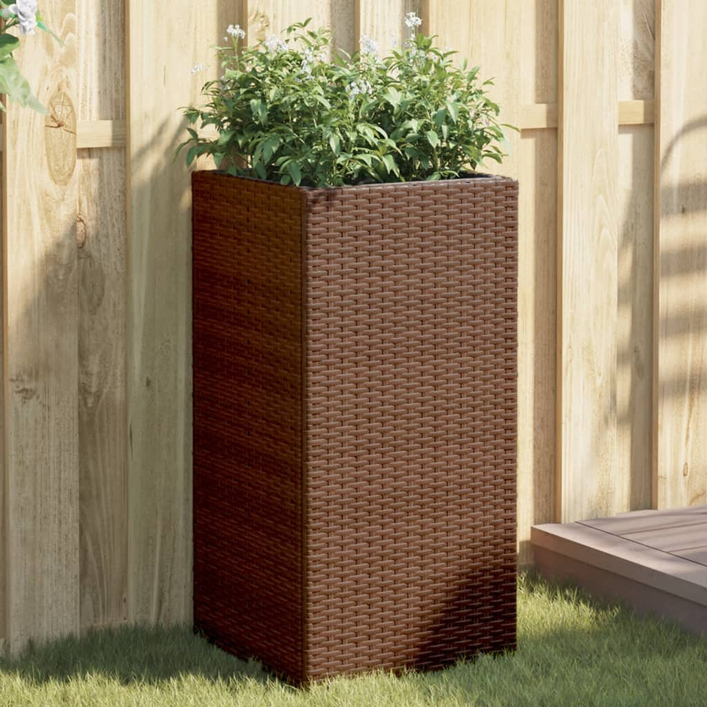 Donica, Brązowa, 40X40X80 Cm, Rattan Pe
