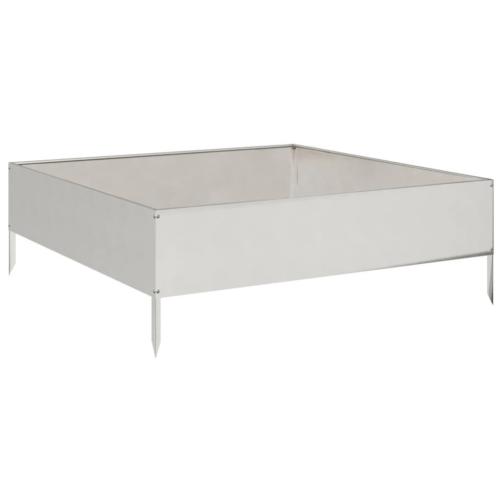 Podwyższona Donica, 100X100X33,5 Cm, Stal Nierdzewna