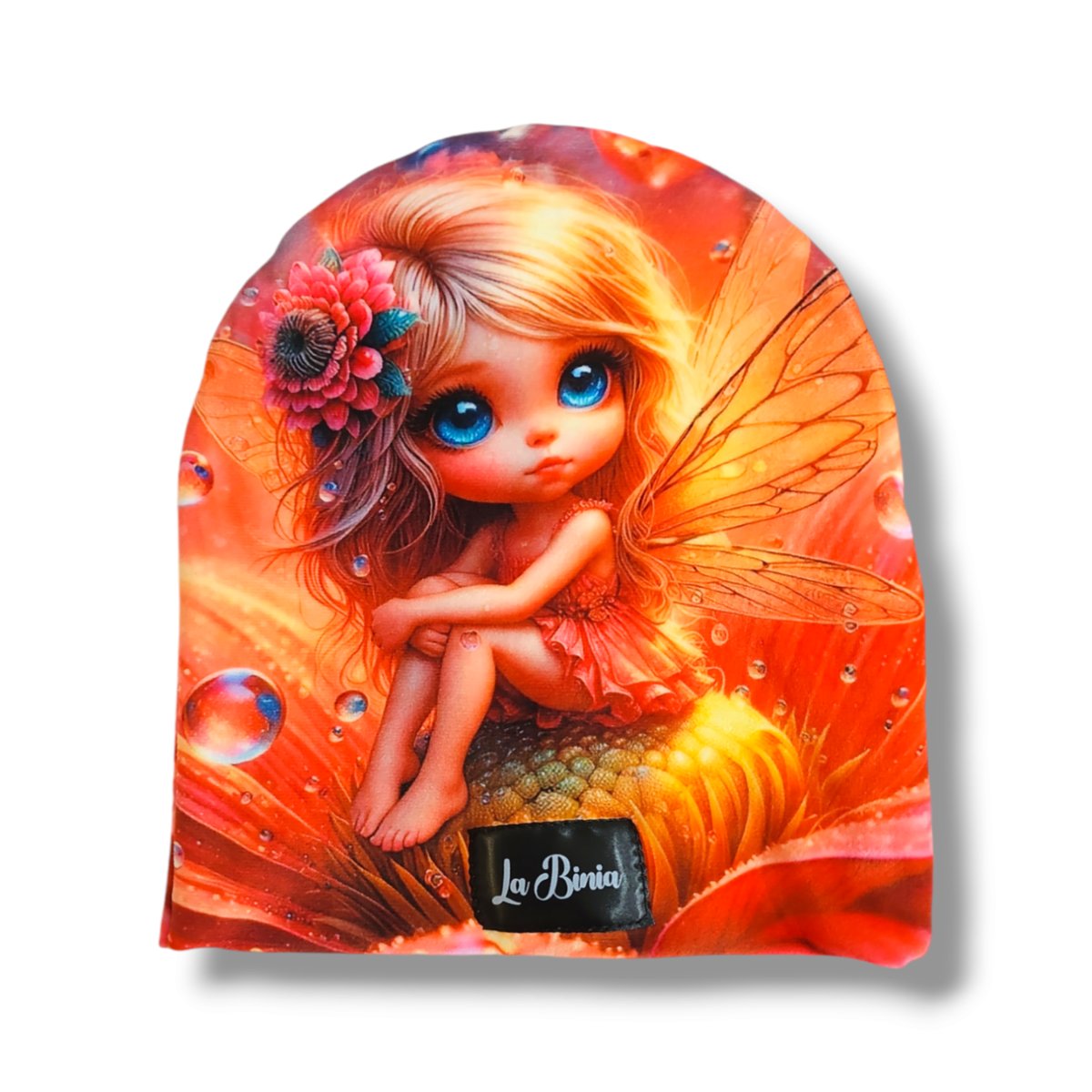 Czapka welurowa WRÓŻKA KROPELKI