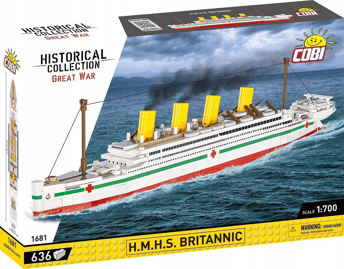 COBI HISTORICAL COLLECTION GREAT WAR 1681 H.M.H.S BRITANNIC 640el. 1:700