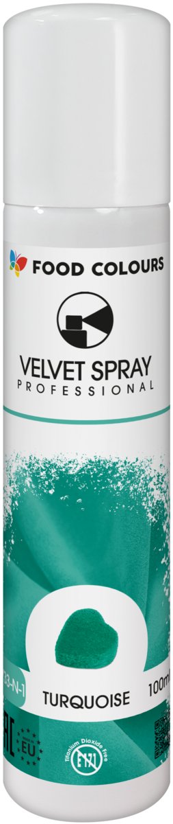 Turskusowy zamsz w sprayu Velvet 100 ml Food Colours