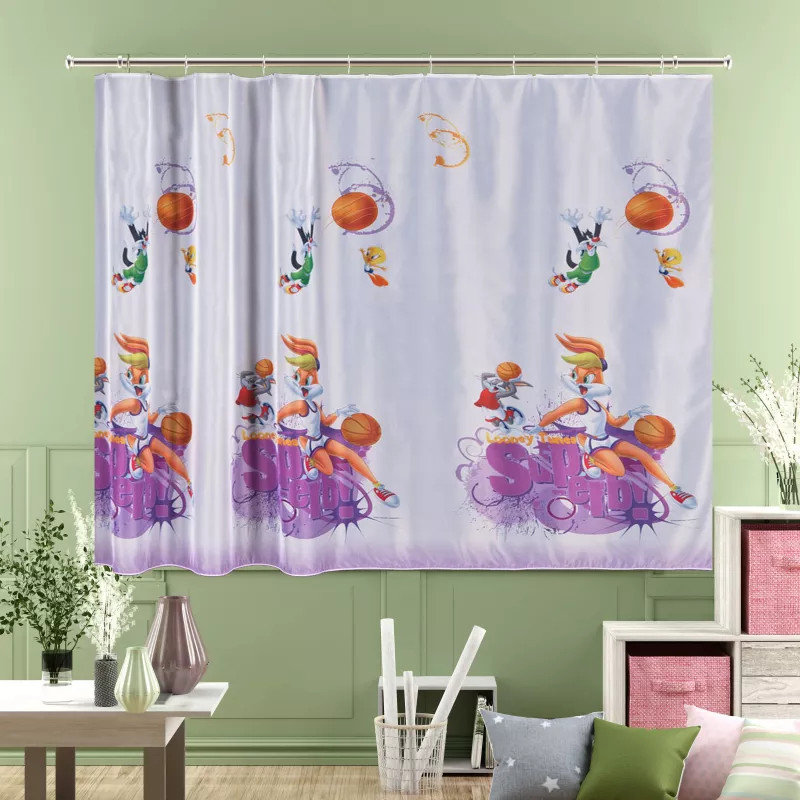 Firanka Dziecięca Looney Woal z taśmą marszczącą 300x150cm