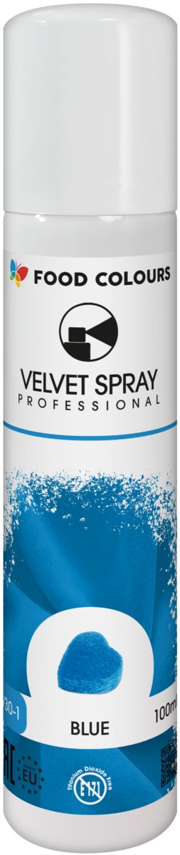 Niebieski zamsz w sprayu Velvet 100 ml Food Colours
