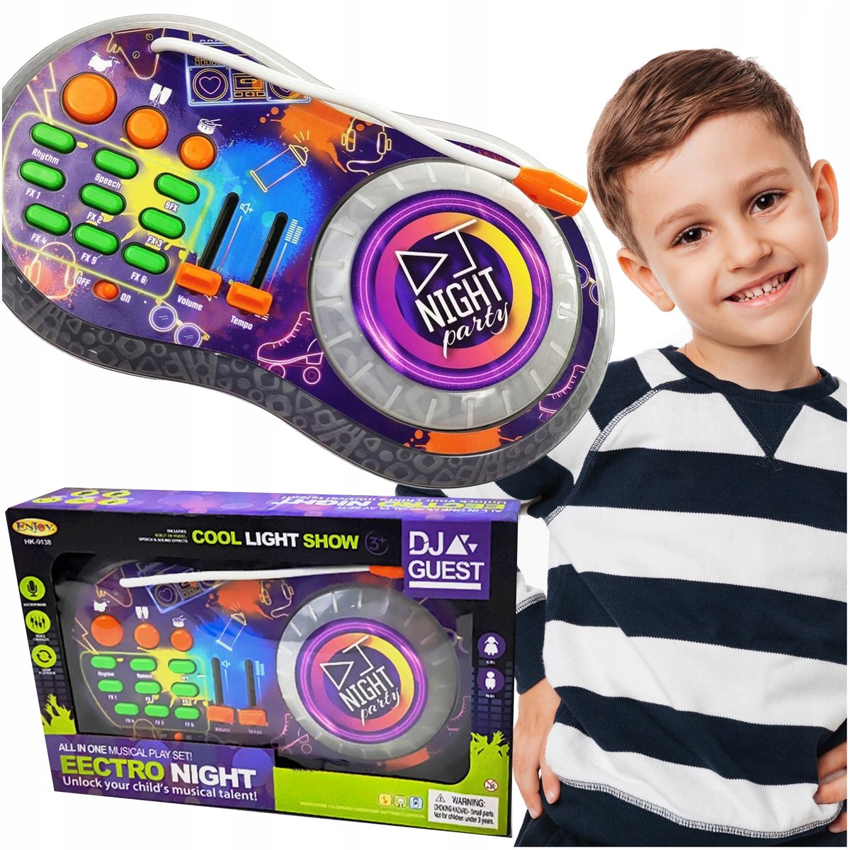 Konsoleta Podświetlana Konsola DJ Muzyka Dla Dzieci Zabawka Prezent