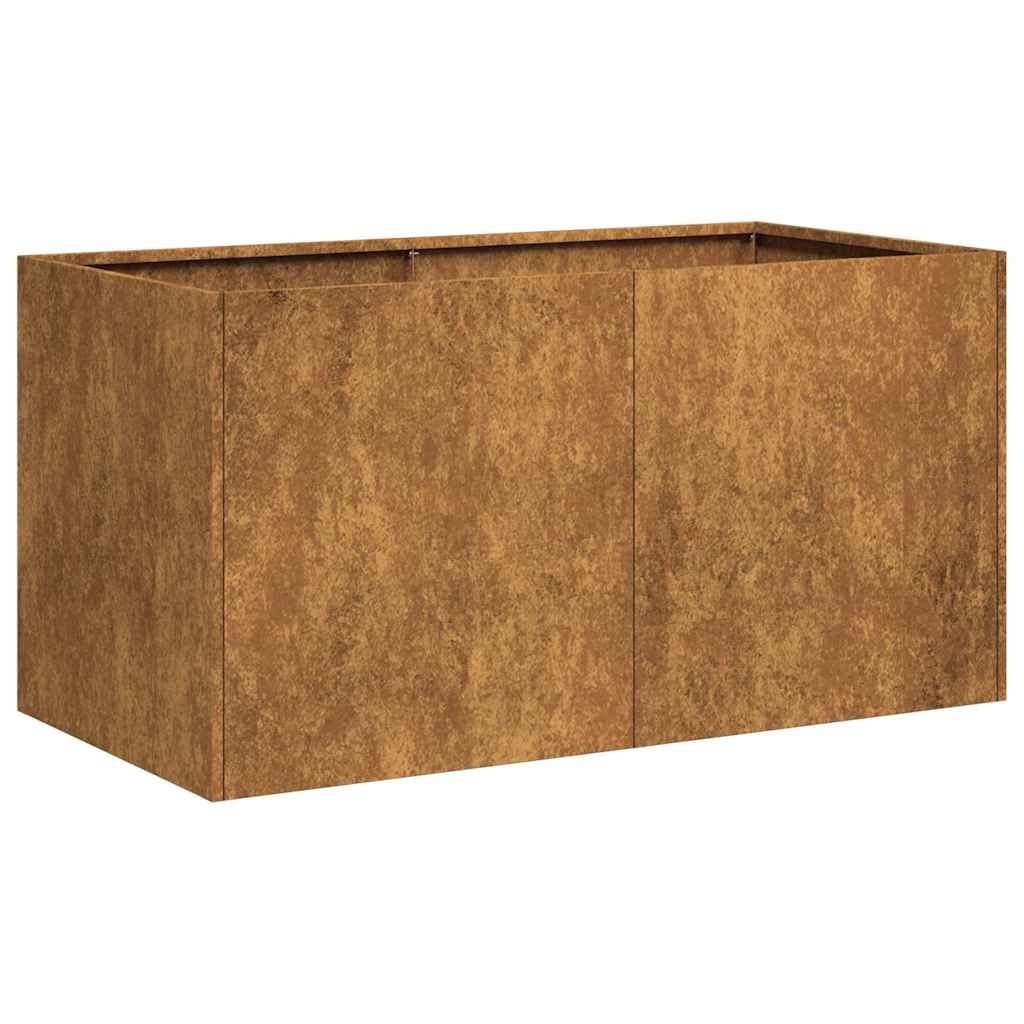 vidaXL Doniczka Rusty 80x40x40 cm Stal nierdzewna