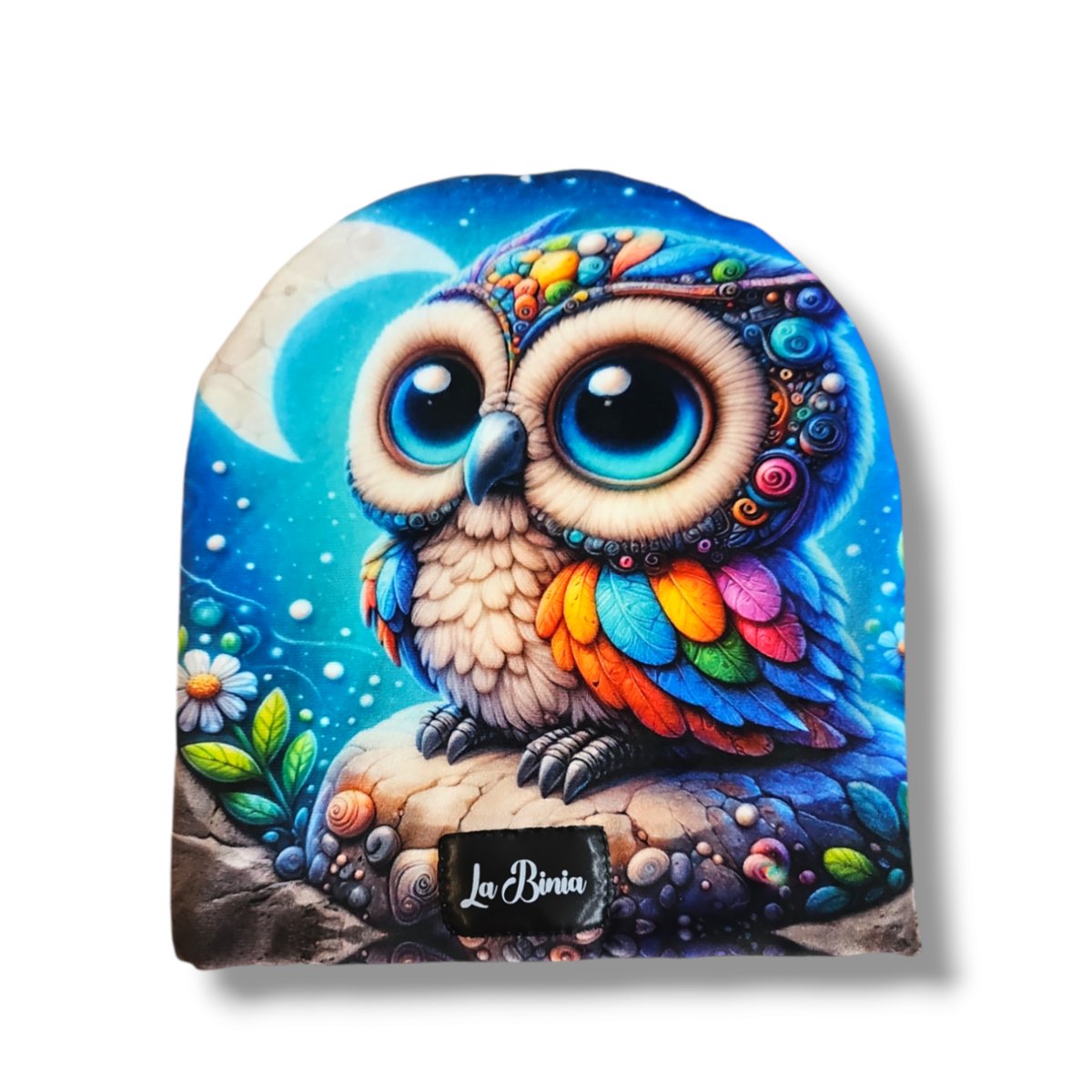 Czapka welurowa SOWA KSIĘŻYC