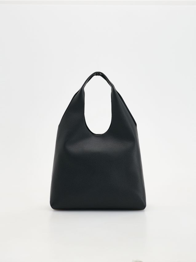 Reserved - Torebka shopper - czarny