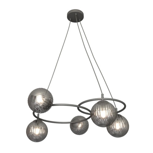 Libra lampa wisząca 5xE27 czarna/grafit 1380/5