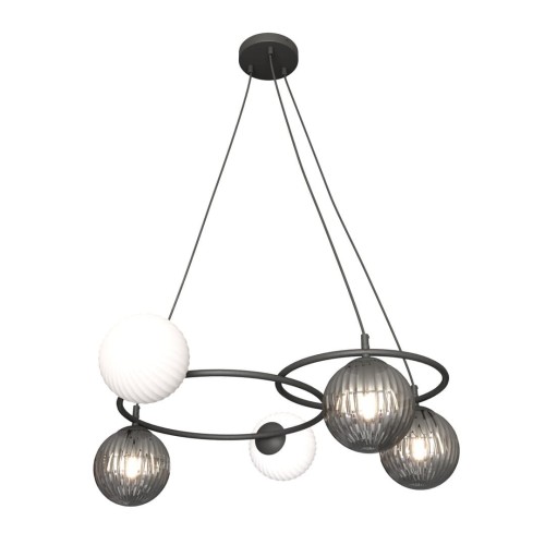 Libra lampa wisząca 5xE27 czarna/mix 1381/5
