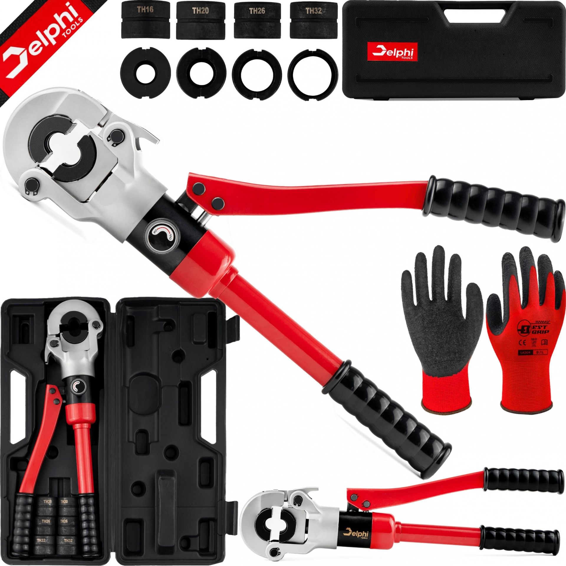 Delphi Tools ZACISKARKA DO RUR PEX PRASKA HYDRAULICZNA 16-32mm